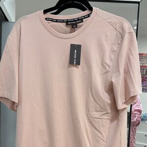 Michael Kors Men's Light Pink Short Sleeve Tee